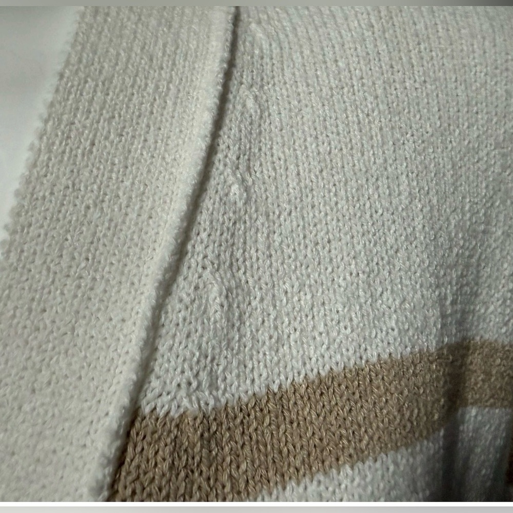 Rails Geneva Cardigan Sweater Sand Stripe Relaxed Size XS Cool Jade Cotton Blend - Picture 4 of 16